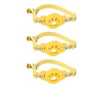 Dilwe Collier Réfléchissant pour Chat avec Cloche, Support de Collier pour Chaton Réglable et Durable pour la visibilité Nocturne, Ajustement Confortable avec des Designs Interchangeables (Yellow)
