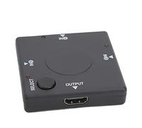 Dilwe Commutateur de Sortie 3 en 1, Commutateur d'interface Multimédia HD, Résolution 3D 1080P, Large compatibilité, Voyant LED 4K X 2K pour Projecteurs