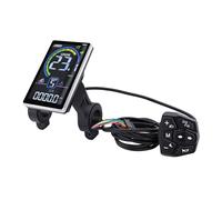 Dilwe Compteur D'affichage LCD pour Scooter de Vélo électrique, Panneau de Commande D'écran Couleur de Vélo étanche IPX4 avec Connecteur SM