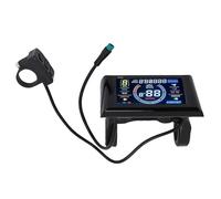 Dilwe Compteur d'écran LCD pour vélo électrique, grand écran couleur vibrant avec matériau ABS imperméable, pour guidons de 22,2 mm et contrôleurs de deuxième protocole