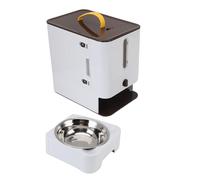 Dilwe Contrôles pour Animaux de Compagnie et Boîte de Rangement des Aliments, Fenêtre Transparente, Ample d'espace pour Les Longs Voyages, Le Distributeur Alimentaire pour Chats, l'entretien sans