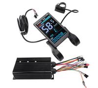 Dilwe Contrôleur de Vélos électrique Kit d'affichage LCD Kit de Moteur 72V 5000W avec Alliage en Aluminium Clair Visibilité Écran LCD pour Conversion de Scooter électrique