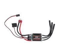Dilwe Contrôleur de Vitesse électronique sans Balais 60 A, 6 V 2 A, Micrologiciel AM32 2-3 S, avec Démarrage Sinusoïdal, pour Moteurs à Rotor Externe 3532/3542