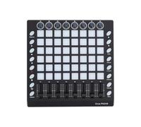 Dilwe Contrôleur MIDI, Beat Pad Portable avec 48 Pads RVB, 8 Boutons, 8 Faders, USB Plug and Play pour la Production Musicale DJ Performance, Design Compact pour une Utilisation en Studio Live