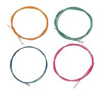 Dilwe Cordes de Basse électrique 4pcs / Jeu de Cordes colorées en métal Accessoires pour Basse électrique 4 Cordes