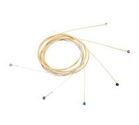 Dilwe Cordes de Guitare 6 Pièces, Noyau en Acier Hexagonal enroulé en Bronze Phosphoreux avec Têtes de Perles Colorées pour Débutants en Guitare Acoustique