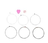 Dilwe Cordes de Guitare Acoustique, Cordes à Noyau Hexagonal en Acier à Haute Teneur en Carbone de 980 Mm avec extrémité Sphérique pour Guitare Folk Acoustique (CUS-1048)