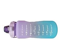 Dilwe Couleurs de Gradient Portable - Bouteille D'eau de Paille avec une échelle Précise - Bouteilles Sportives à Feuilles Co-filers pour L'apport Liquide (PURPLE)