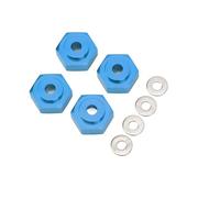 Dilwe Coupleur Hexagonal RC de 17 Mm, Adaptateur de Moyeu Hexagonal de Roue en Alliage D'aluminium pour Voitures 1/10 RC, avec Conception Hexagonale de 12 Mm pour (Bleu foncé)