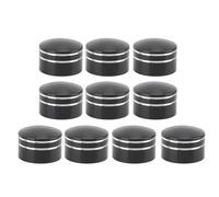 Dilwe Couvercle de Boulon de Culasse de Moto, Bouchon à Vis de Tête de Moteur en Aluminium CNC 10 Pièces Conception Rainurée Ronde Noire, Pince en Acier à Ressort, Convient à la Coque du Cadre du