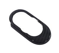 Dilwe Couvercle de Bouton de Commande Multimédia, Garniture de Cadre de Bouton Multimédia en Fibre de Carbone ABS, Décoration Intérieure Supplémentaire, Remplacement Rapide pour F55 F56 F57 Hatchback