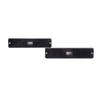 Dilwe Couvercle de Feu de Position Latéral PP Lentille de Feu de Position Latéral OEM 56001424 Paire de Remplacement de Transmission de Lumière Forte pour YJ 1987 1995 (BLACK)