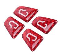 Dilwe Couvercle de Panneau de Bouton d'interrupteur de Porte, Couvercle d'interrupteur de Commande de Porte à Motif en Fibre de Carbone Rouge, Garniture Intégrée en Plastique, Résistant aux