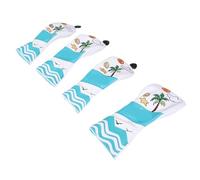 Dilwe Couvre-Putter, Doublure en Peluche Douce, Cuir PU Durable, Ensemble de Couvre-Chef 4 Pièces pour Les Amateurs de Golf