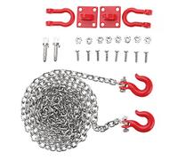 Dilwe Crochet de Remorquage en Forme de U pour Voiture RC, Compatible avec Les Modèles de Voitures Tout-Terrain Télécommandées (Rouge).