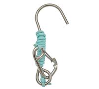 Dilwe Crochet dérivé, Crochet de Plongée, avec Ouverture de la Mâchoire de 62 Mm de Large, Fixer au Gilet Flottant ou BCD, Acier Inoxydable, Paracord, Pefect pour la Plongée (Bleu Lumineux)