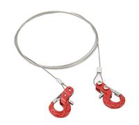 Dilwe Crochets de Chaîne, Crochet de Remorque Léger en Acier allié d'aluminium pour Voiture SCX10 D90 RC, Pièces Durables pour Le Remorquage de Camions sur Chenilles (Black) (Rouge)