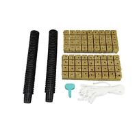 Dilwe Cubes de Laine de Roche de 1 Pouce avec Pots en Filet de 2 Pouces, 72 Ensembles de Kit de Culture Hydroponique pour Le Jardinage Domestique, Comprend Une Mèche d'arrosage Automatique pour Un