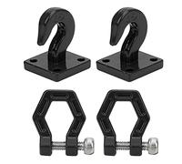 Dilwe Dilwe Crochet de Remorque RC, Construction Métallique, Robuste et Résistant à la Corrosion, adapté à la Voiture RC SCX10 90046 D90 à l'échelle 1/10 (Rouge) (Black)