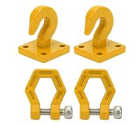 Dilwe Dilwe Crochet de Remorque RC, Construction Métallique, Robuste et Résistant à la Corrosion, adapté à la Voiture RC SCX10 90046 D90 à l'échelle 1/10 (Rouge) (Yellow)