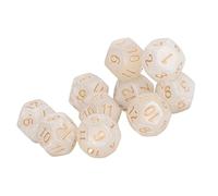Dilwe Dilwe Jeu de Dés Polyédriques, Dés à 12 Faces avec Chiffres Clairs pour l'enseignement du Jeu, 40 Interactifs pour Jeux de société et Fournitures Scolaires (White) (White)