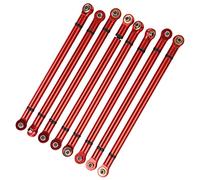 Dilwe Dilwe Kit de Tiges de Traction en Métal 8 Pièces, Tige à Quatre Maillons Améliorée pour Voiture sur Chenilles SCX10 1 10, avec Haute Simulation et Conception Légère (Ti Couleur) (Ti