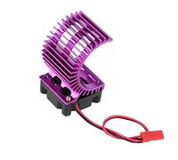 Dilwe Dissipateur de chaleur avec ventilateur de refroidissement pour voiture électrique télécommandée échelle 1/10 (violet)