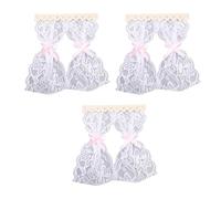 Dilwe Dollhouse Rideaux, Accessoires de Maison de Poupée, 3 Pcs Vintage Miniature Dentelle Rideaux pour 1/12 échelle