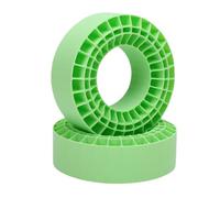 Dilwe Doublées de Pneus en Silicone à Double Couche, Insert de 2pcs 2,2 Pouces, pour les Voitures de Chenilles à L'échelle 1/10, Conçues de Manière Innovante avec une Résistance à (GREEN)