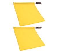 Dilwe Drapeaux D'arbitre, 2 Pièces Drapeau de Main de Juge de Ligne de Sport de Poteau en Acier Inoxydable avec Poignée en éponge Confortable, pour la Compétition D'athlétisme de (YELLOW)