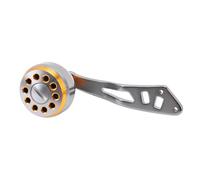 Dilwe Électrique de moulinet de pêche, bouton de moulinet de baitcasting ergonomique léger en alliage d'aluminium, avec poignée personnalisable, pour remplacement de pêche (Gold)