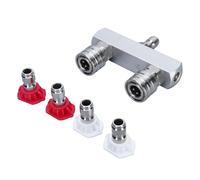 Dilwe Embout de Nettoyeur Haute Pression 2 en 1, Buse Turbo en Acier Inoxydable avec Pression Maximale de 5000 PSI pour Véhicules et Allées