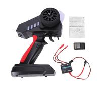 Dilwe Émetteur et Récepteur RC, Télécommande 2.4Ghz avec Récepteur et 50A ESC, Portée de Contrôle de 200m, Clignotants