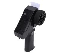 Dilwe Émetteur RC, Télécommande Ergonomique 2,4 G 2 Canaux avec Portée de 200 M et Feux de Signalisation, Plug and Play pour Voitures, Bateaux et Chars