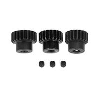 Dilwe Engrenage de Moteur, Ensemble combiné D'engrenages de Pignon de Moteur RC 32DP 5 Mm avec Vis, pour Buggy de Camion de Voiture RC à L'échelle 1/8 (19T 20T 21T)