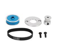 Dilwe Engrenage D'entraînement par Courroie RC, Pièce de Boîte de Vitesses en Métal avec Kit D'engrenage de Transmission par Courroie pour Mises à Niveau du Châssis TT02 Voiture