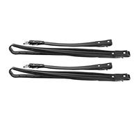 Dilwe Ensemble de 2 Sangles D'Accordéon Réglables, Bretelles en Cuir PU de qualité Supérieure avec Coussin Doux, pour Accordéon Basse 16 120 (BLACK)