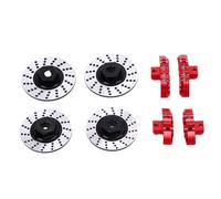 Dilwe Ensemble de Broches D'étrier de Rotor Hexagonal pour Pièces de Frein de Voiture RC Kit de Mise à Niveau en Alliage D'aluminium avec 4 Disques de Frein Étriers Vis Goupilles pour