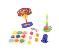 Dilwe Ensemble de Jouets Colorés pour Oiseaux, Skateboard, Basket-Ball, pour Soulager l'anxiété et Entraîner Les Compétences, adapté à Divers Petits Oiseaux, Bois de Pin et Matière Plastique