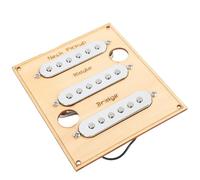 Dilwe Ensemble de Pick-up à Bobine Unique, Alnico 5, équipé de Pièces de Poteau décalé, Adaptées aux Guitares électriques (SILVER)