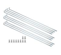 Dilwe Ensemble de Rayons et Tétons de Vélo, 80mm-310mm, 13G 2.2mm Rayons de Vélo Rayons en Acier Inoxydable Accessoires de Tricycle de Vélo, 10 Pièces/Ensemble(190MM)