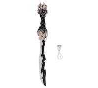 Dilwe Épée Lumineuse LED, Conception Pliable avec Lumières et Effets Sonores à Couleurs Changeantes, Jouet de Jeu de Rôle pour Enfants de 4 Ans et Plus (Black)