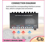 Dilwe Equalizer Audio Voiture 5 Bandes Paramétrique Professionnel