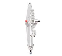 Dilwe Essieu Arrière sur Chenilles RC, Conception de Simulation élevée en Alliage D'aluminium, Ensemble de Pont Arrière en Métal à L'échelle 1/10 pour Véhicules Tout-Terrain (Argent)