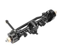 Dilwe Essieu Avant RC, Kit de Mise à Niveau de Portique en Aluminium et Laiton avec Boîtier pour Crawler RC SCX24 1/24, Boîtier D'essieu Noir