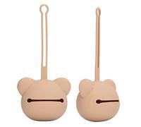 Dilwe Étui à Tétine en Silicone en Forme D'ours, Pochette de Rangement Douce et Sûre pour nouveau-né, Protège la Tétine de bébé et la Maintient Propre, Matériau Anti-taches, Portable et Facile à