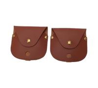 Dilwe Étui pour Boussole en Cuir PU, Pochette de Rangement Portable avec Boucle en Métal, for Boussole Montre de Poche Montre Bracelet Petits Cadeaux (Brun Clair)