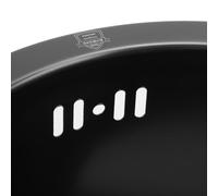 Dilwe Évier de Cuisine Sous Plan en Acier Inoxydable, Mini Bol Simple Rond de 11 Pouces pour Bar de Cuisine et Toilettes (Nano Noir)