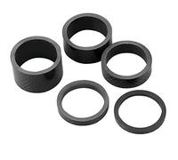 Dilwe Exquis 3K en Fibre de Carbone Casque à Vélo de Casque Kit de Contrainte D'espaceur de Lave-Linge 3/5/10/15/20 Mm, Facile à Installer pour des Voyages Longs Confortables, Noir, Noir