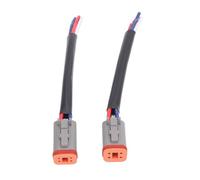 Dilwe Faisceau de Câblage de Connecteur DT 4 Broches, Faisceau de Connecteurs électriques DT 4 Broches en Caoutchouc et Cuivre, Paquet de 2 Prises étanches à, Installation Rapide pour Voitures,